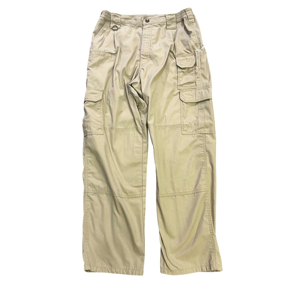 5.11 Tactical Mens Khaki Ripstop Cargo Pants Straight Leg Tan Workwear 34x30